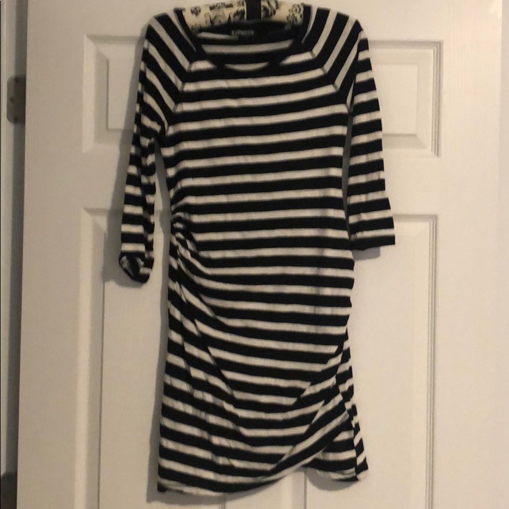 Express Long Sleeve Fitted T-Shirt Dress!